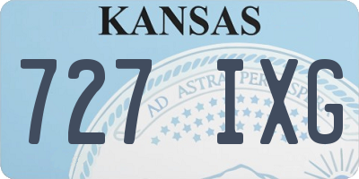KS license plate 727IXG