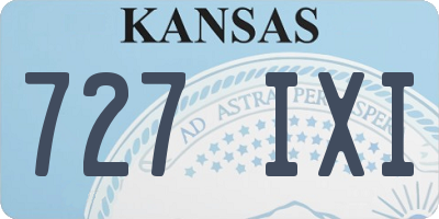 KS license plate 727IXI