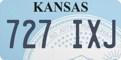 KS license plate 727IXJ