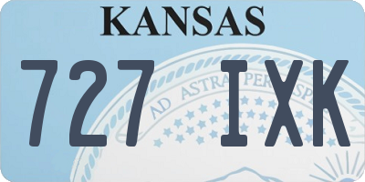 KS license plate 727IXK
