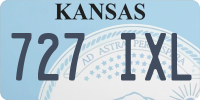 KS license plate 727IXL