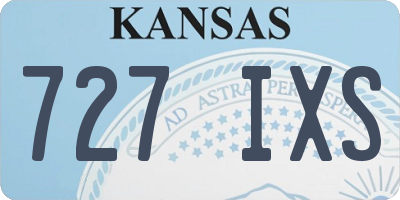 KS license plate 727IXS