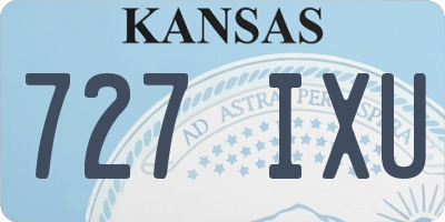 KS license plate 727IXU