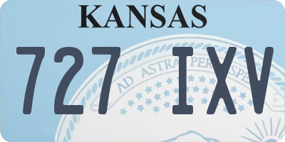 KS license plate 727IXV