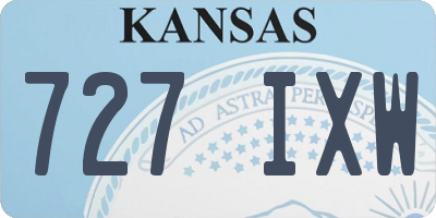 KS license plate 727IXW