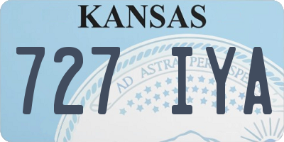 KS license plate 727IYA