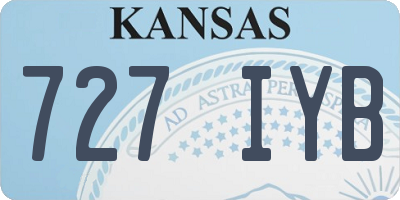 KS license plate 727IYB