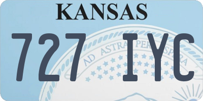 KS license plate 727IYC