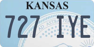 KS license plate 727IYE