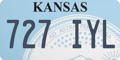 KS license plate 727IYL