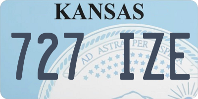 KS license plate 727IZE