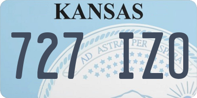KS license plate 727IZO