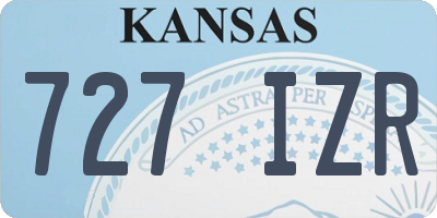 KS license plate 727IZR