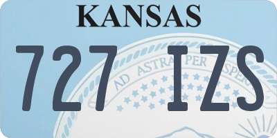 KS license plate 727IZS