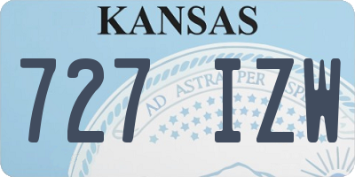 KS license plate 727IZW