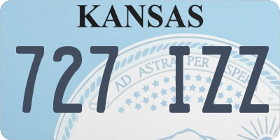 KS license plate 727IZZ