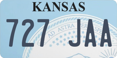 KS license plate 727JAA