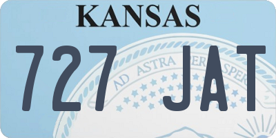 KS license plate 727JAT
