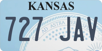 KS license plate 727JAV