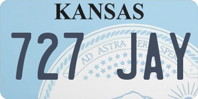 KS license plate 727JAY