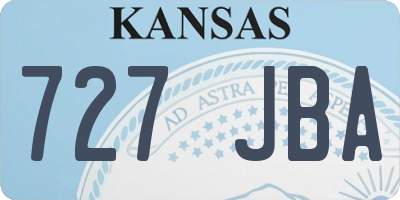 KS license plate 727JBA