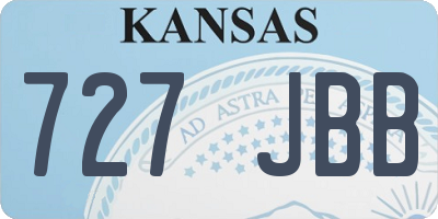 KS license plate 727JBB