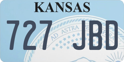 KS license plate 727JBD