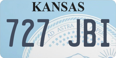 KS license plate 727JBI