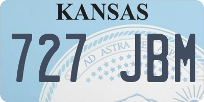 KS license plate 727JBM