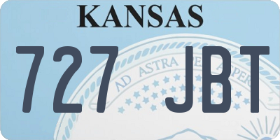 KS license plate 727JBT