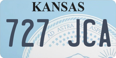 KS license plate 727JCA