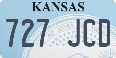 KS license plate 727JCD