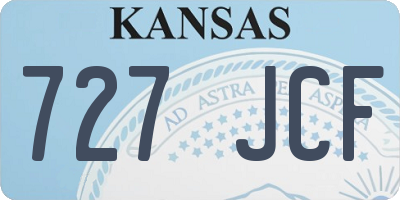 KS license plate 727JCF