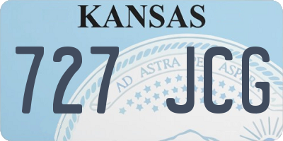 KS license plate 727JCG