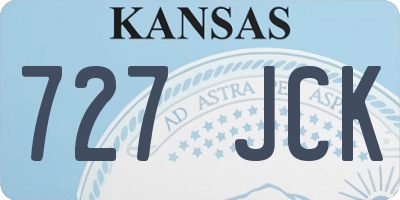 KS license plate 727JCK
