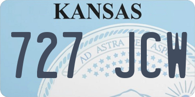 KS license plate 727JCW