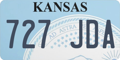 KS license plate 727JDA