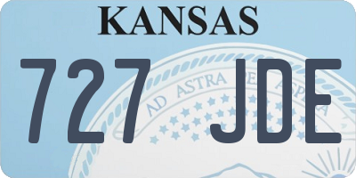 KS license plate 727JDE