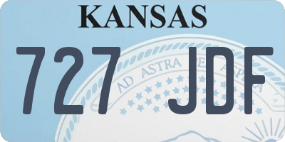 KS license plate 727JDF