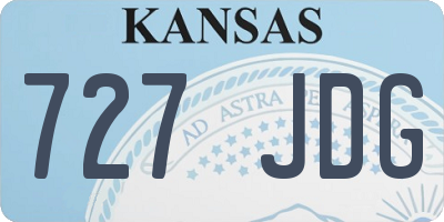 KS license plate 727JDG