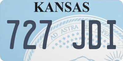 KS license plate 727JDI