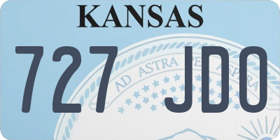 KS license plate 727JDO