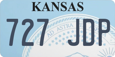 KS license plate 727JDP