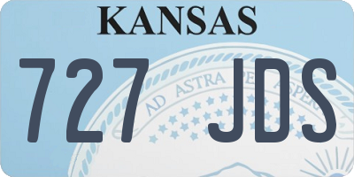 KS license plate 727JDS
