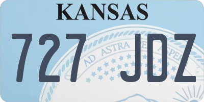 KS license plate 727JDZ