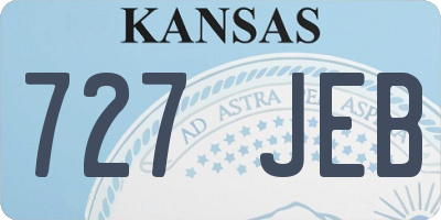 KS license plate 727JEB