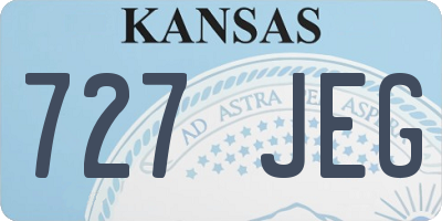 KS license plate 727JEG