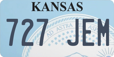 KS license plate 727JEM