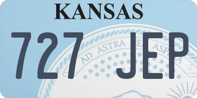 KS license plate 727JEP