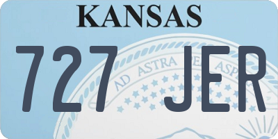 KS license plate 727JER